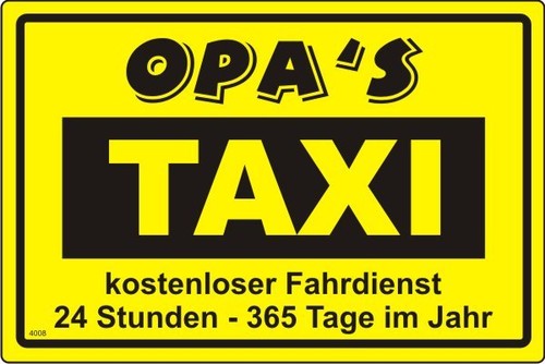 Opa taxi spruch fun sticker - opa's,