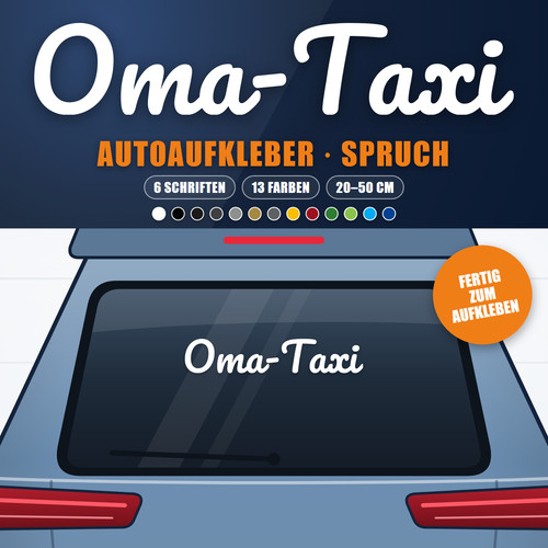Oma taxi aufkleber - taxi, auto