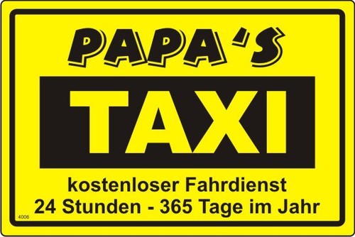 Papa taxi spruch fun - fun, sticker