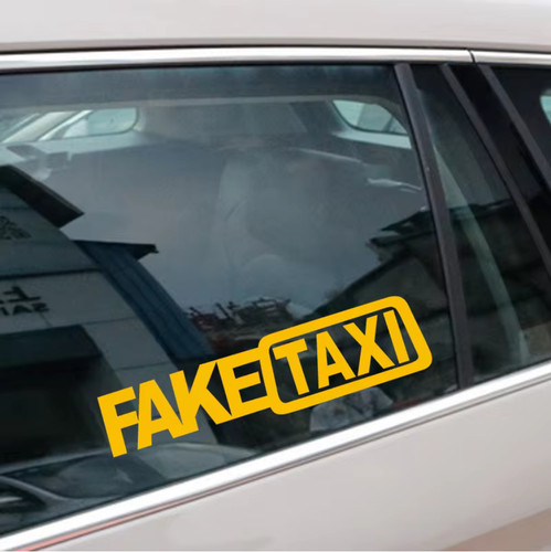 Fake taxi autoaufkleber - fake,